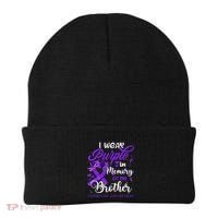 I Wear Purple In Memory For My Brother Overdose Awareness Beanie thumb 0