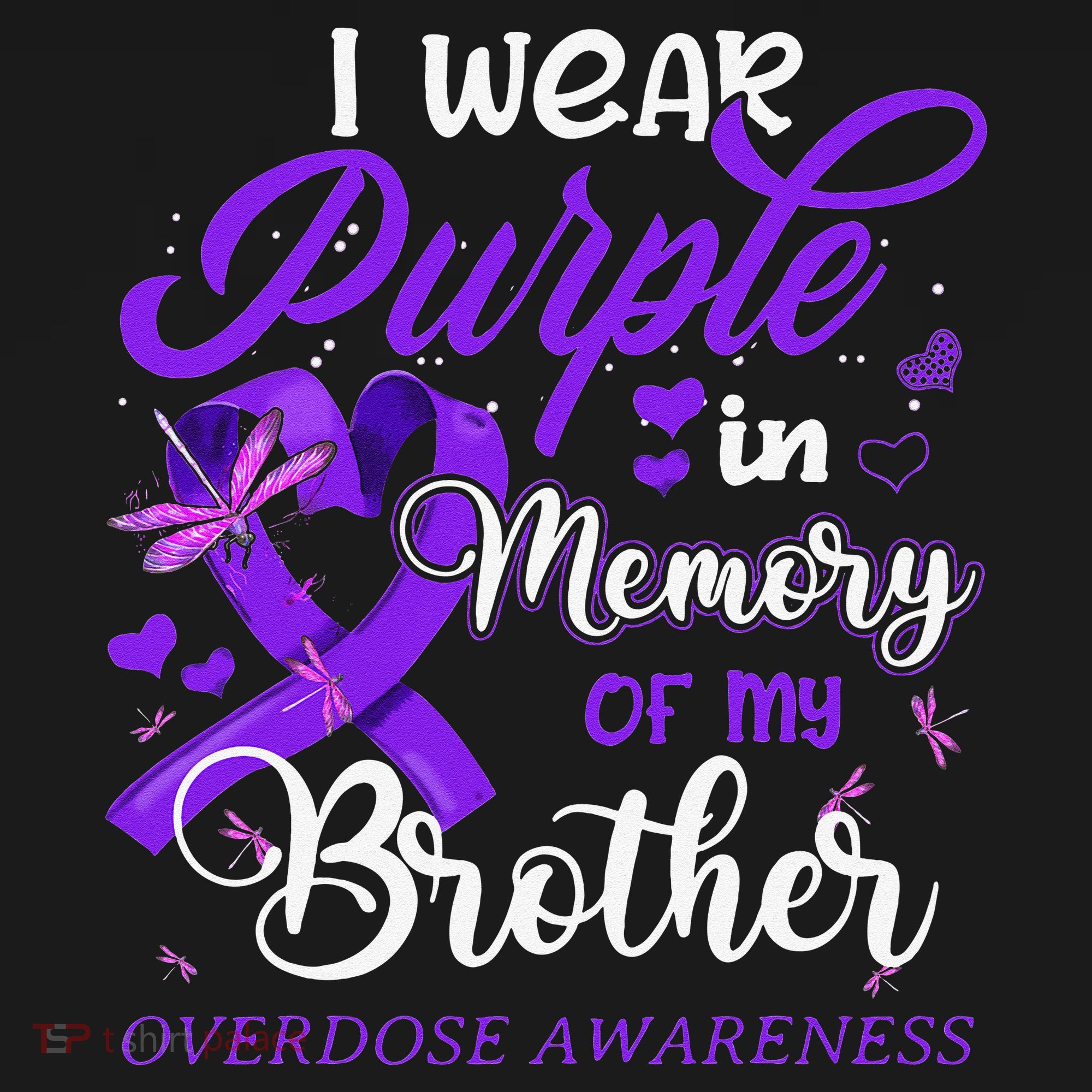 I Wear Purple In Memory For My Brother Overdose Awareness Pajama Set