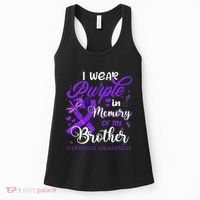 I Wear Purple In Memory For My Brother Overdose Awareness Women's Tank Top thumb 0