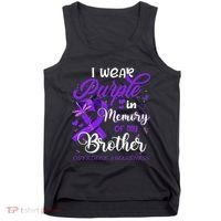 I Wear Purple In Memory For My Brother Overdose Awareness Tank Top thumb 0