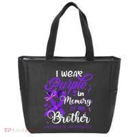I Wear Purple In Memory For My Brother Overdose Awareness Tote Bag thumb 0