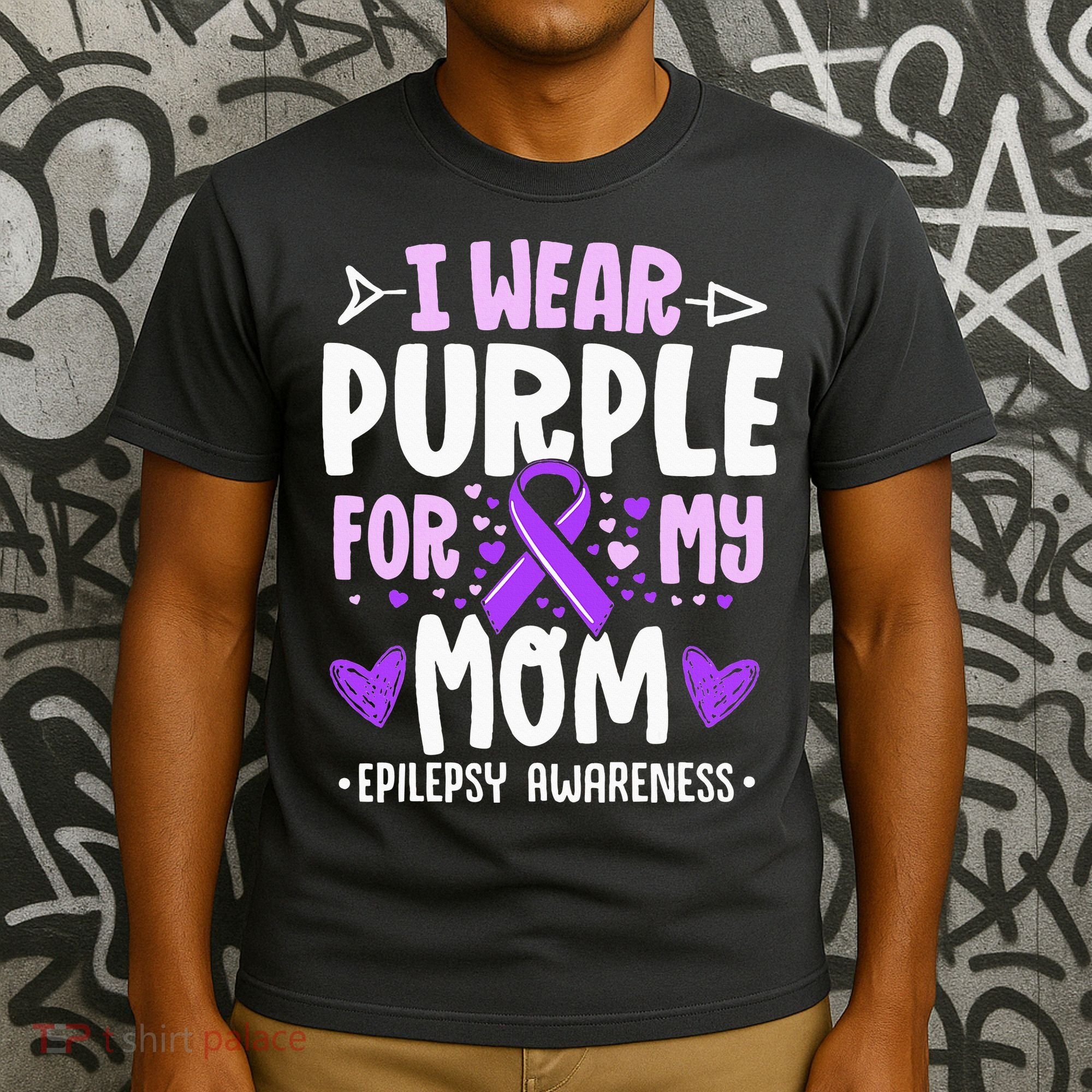 I Wear Purple For My Mom Mother Epilepsy Awareness Month T-Shirt
