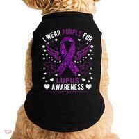 I Wear Purple For Lupus Awareness Doggie Tank thumb 0