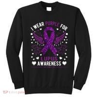 I Wear Purple For Lupus Awareness Sweatshirt thumb 0