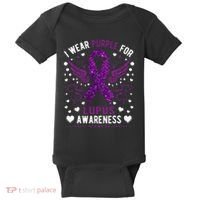 I Wear Purple For Lupus Awareness Baby Bodysuit thumb 0