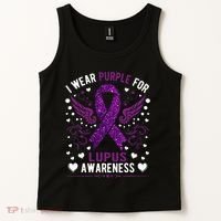 I Wear Purple For Lupus Awareness Tank Top thumb 2