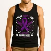 I Wear Purple For Lupus Awareness Tank Top thumb 3