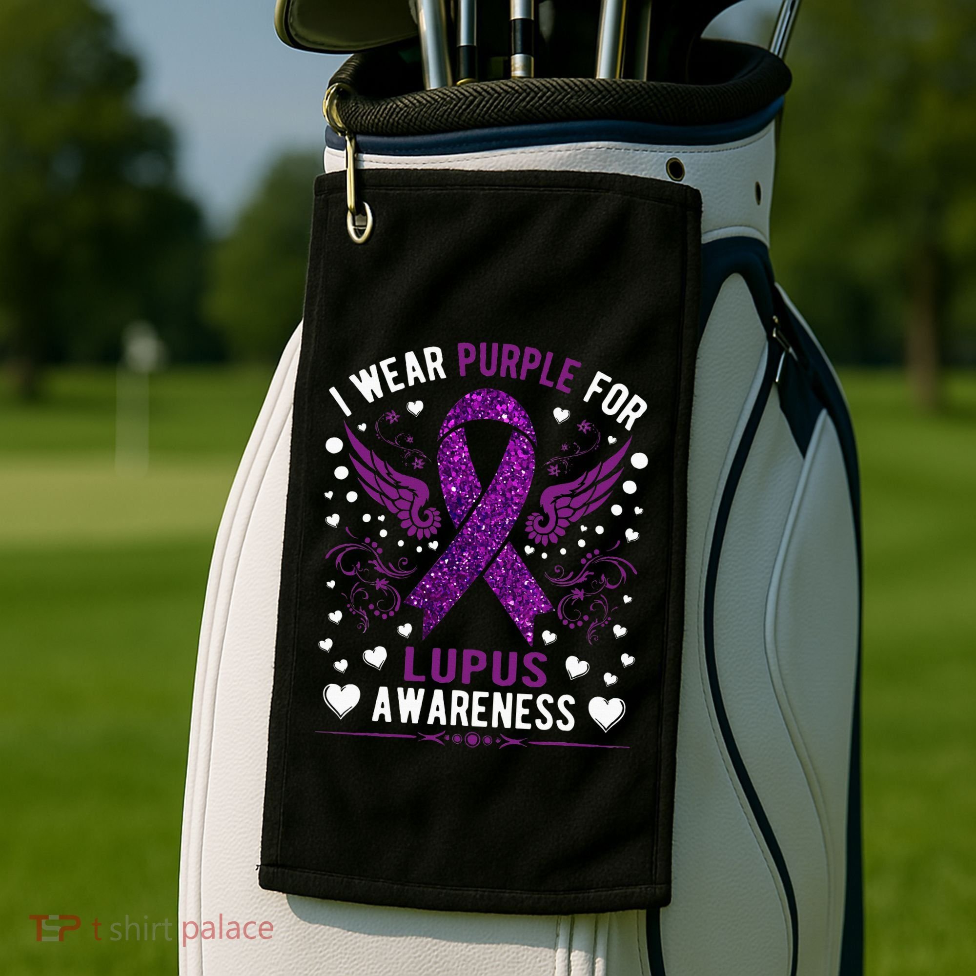 I Wear Purple For Lupus Awareness Golf Towel