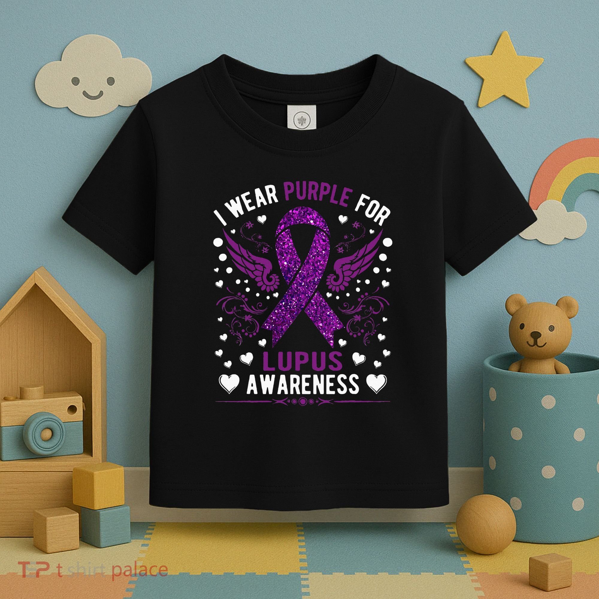 I Wear Purple For Lupus Awareness Toddler T-Shirt