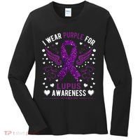 I Wear Purple For Lupus Awareness Women's Long Sleeve Shirt thumb 0