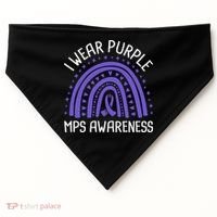 I Wear Purple MPS Awareness USA-Made Doggie Bandana thumb 0
