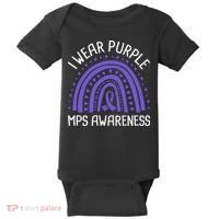 I Wear Purple MPS Awareness Baby Bodysuit thumb 0