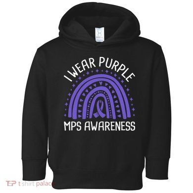 I Wear Purple MPS Awareness Toddler Hoodie