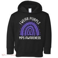 I Wear Purple MPS Awareness Toddler Hoodie thumb 0
