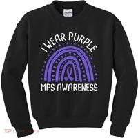 I Wear Purple MPS Awareness Kids Sweatshirt thumb 0