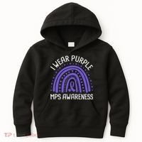 I Wear Purple MPS Awareness Kids Hoodie thumb 0