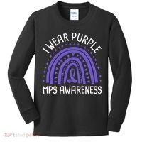 I Wear Purple MPS Awareness Kids Long Sleeve Shirt thumb 0
