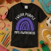 I Wear Purple MPS Awareness Kids T-Shirt thumb 3