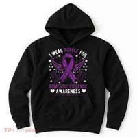 I Wear Purple For Domestic Violence Hoodie thumb 0