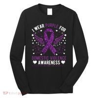 I Wear Purple For Domestic Violence Long Sleeve Shirt thumb 0