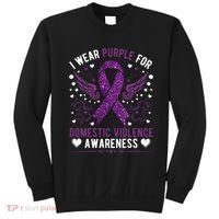I Wear Purple For Domestic Violence Sweatshirt thumb 0