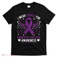 I Wear Purple For Domestic Violence T-Shirt thumb 0