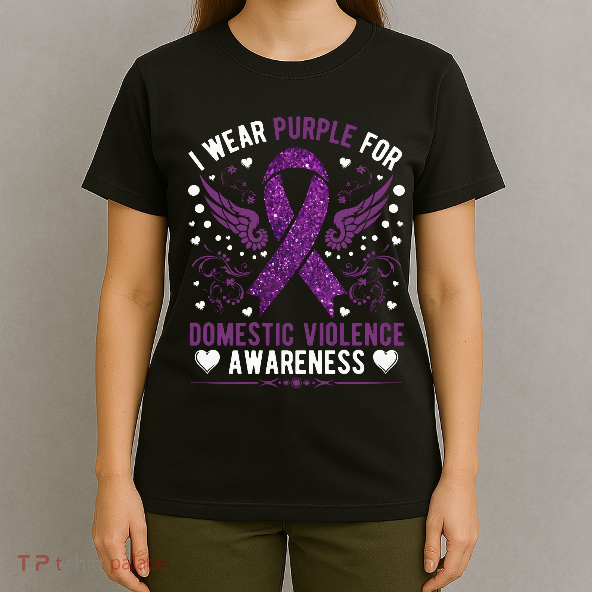 I Wear Purple For Domestic Violence T-Shirt