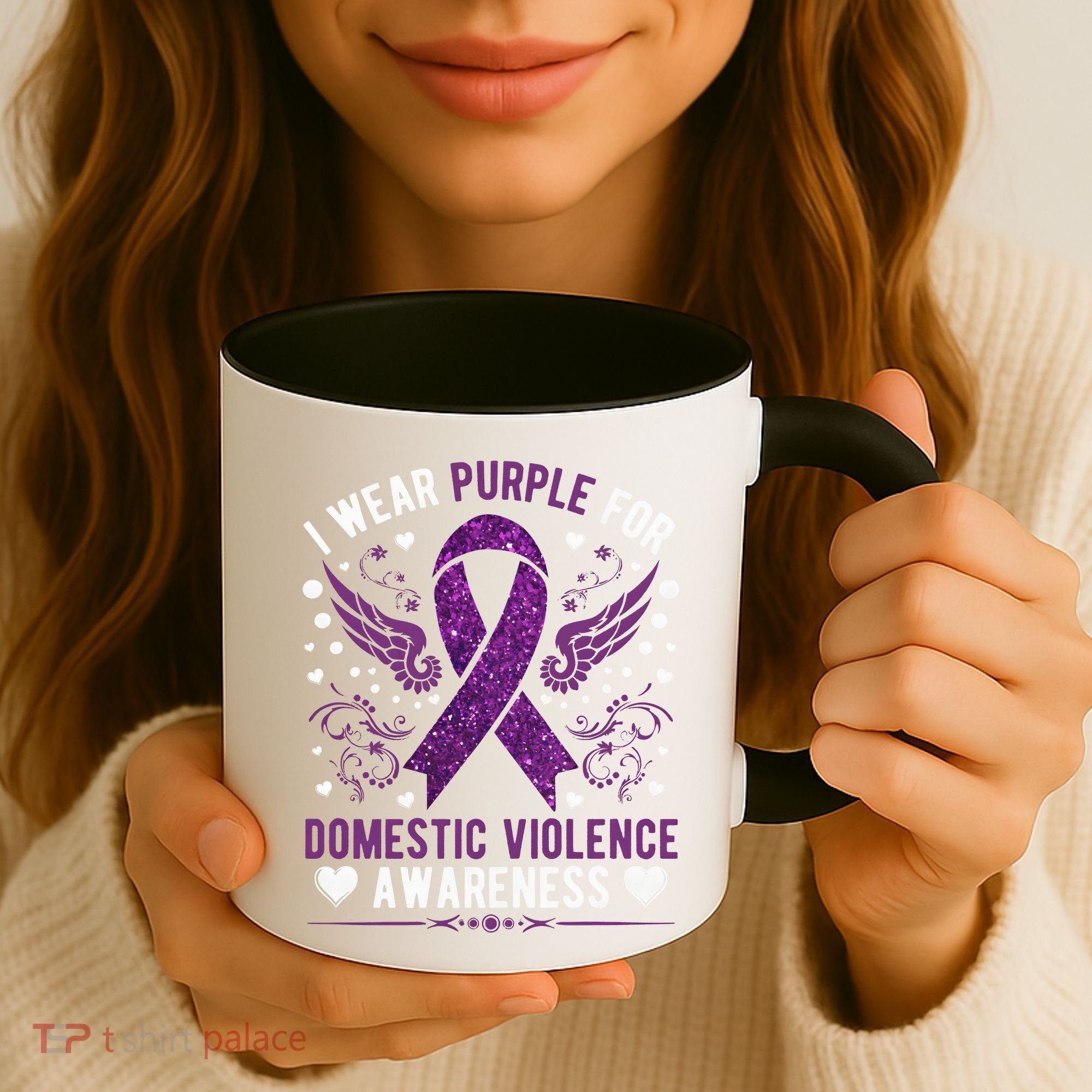 I Wear Purple For Domestic Violence Coffee Mug