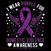 I Wear Purple For Domestic Violence Coffee Mug thumb 5