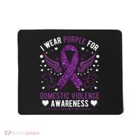 I Wear Purple For Domestic Violence Mousepad thumb 0