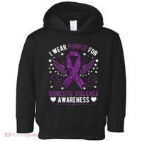I Wear Purple For Domestic Violence Toddler Hoodie thumb 0