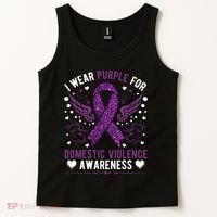I Wear Purple For Domestic Violence Tank Top thumb 2