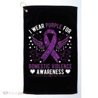 I Wear Purple For Domestic Violence Golf Towel thumb 0