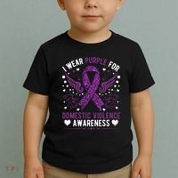 I Wear Purple For Domestic Violence Toddler T-Shirt thumb 2
