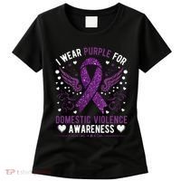 I Wear Purple For Domestic Violence Women's T-Shirt thumb 0