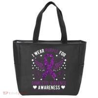 I Wear Purple For Domestic Violence Tote Bag thumb 0