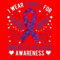 I Wear Purple For Domestic Violence Santa Hat thumb 1