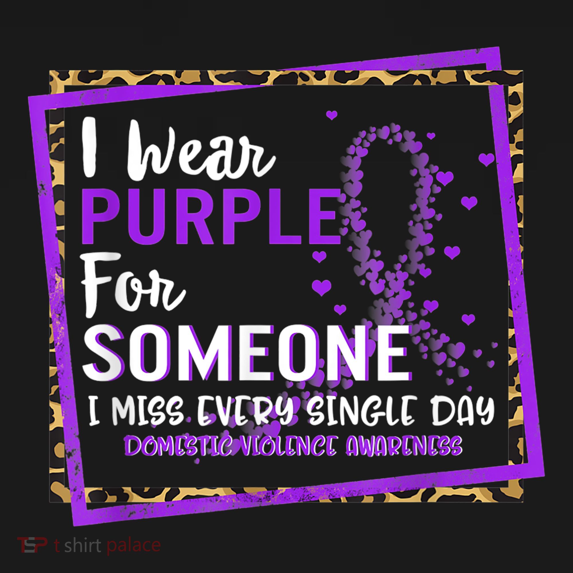 I Wear Purple For Someone I Miss Every Single Day Domestic Violence Women's Hoodie