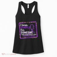 I Wear Purple For Someone I Miss Every Single Day Domestic Violence Women's Tank Top thumb 0