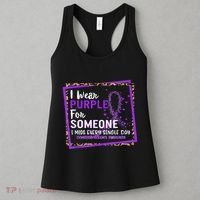I Wear Purple For Someone I Miss Every Single Day Domestic Violence Women's Tank Top thumb 3