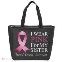 I Wear Pink For My Sister Tote Bag thumb 0