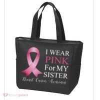 I Wear Pink For My Sister Tote Bag thumb 3