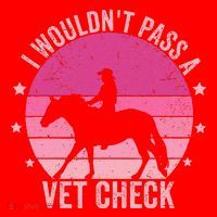 I WouldnT Pass A Vet Check Funny Vet Tech Horse Riding Mom Santa Hat thumb 1