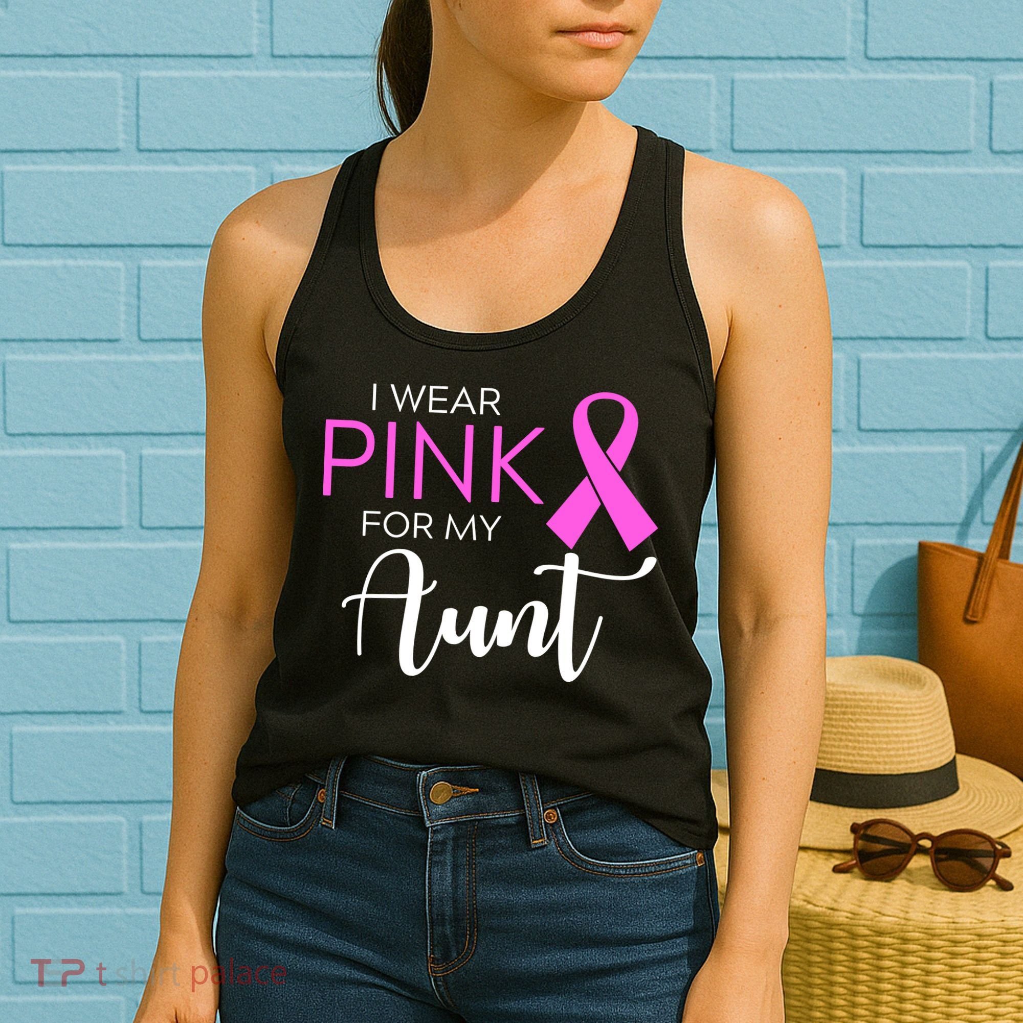 I Wear Pink For My Aunt Breast Cancer Awareness Women's Tank Top