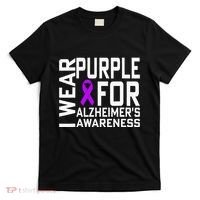 I Wear Purple For Alzheimers Awareness Month T-Shirt thumb 0