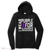 I Wear Purple For Alzheimers Awareness Month Women's Hoodie thumb 0