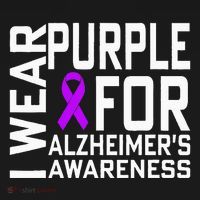 I Wear Purple For Alzheimers Awareness Month Women's Hoodie thumb 2