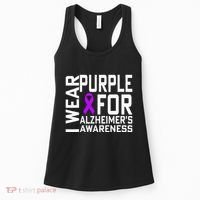 I Wear Purple For Alzheimers Awareness Month Women's Tank Top thumb 0