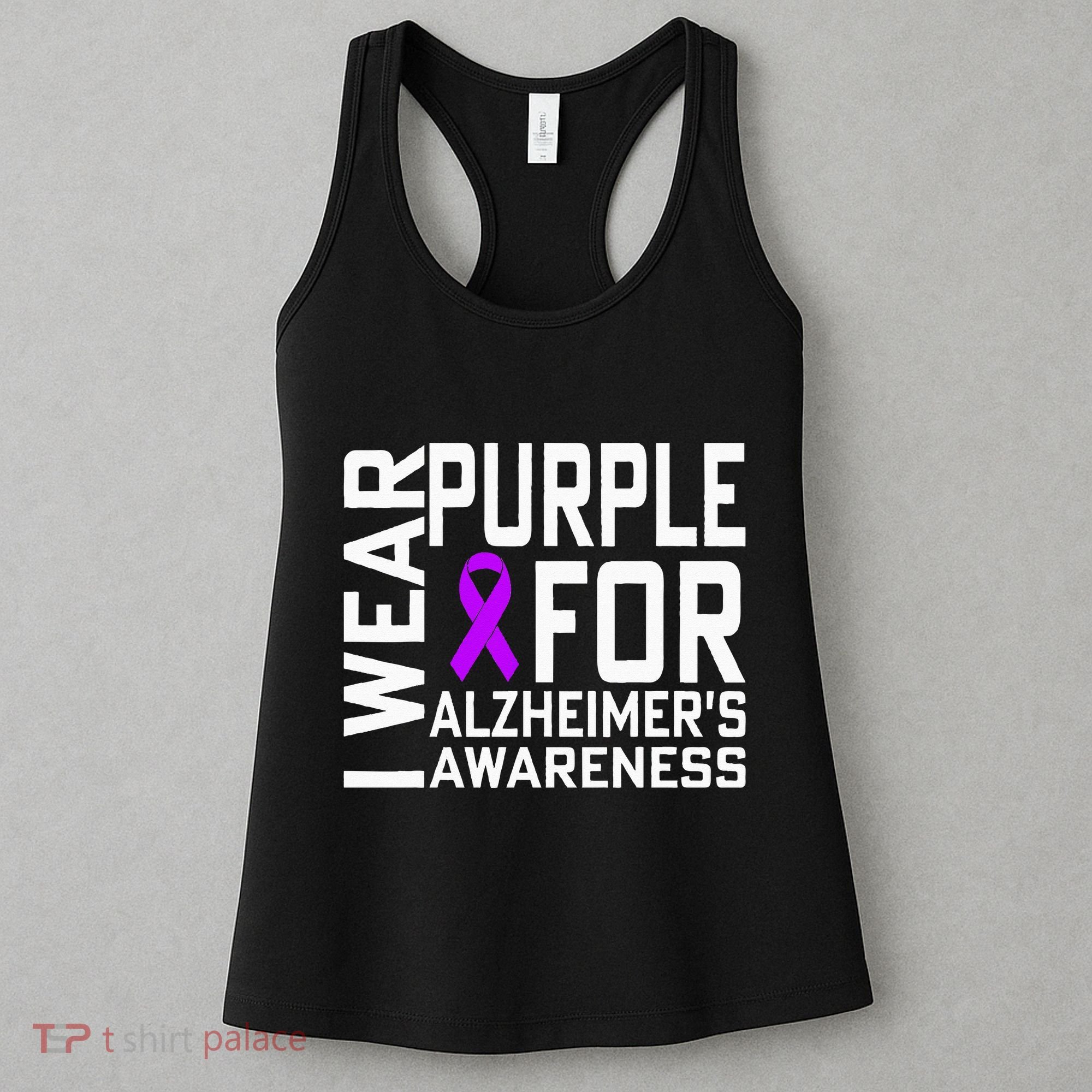 I Wear Purple For Alzheimers Awareness Month Women's Tank Top