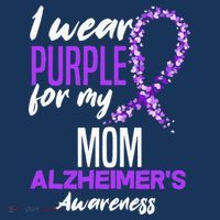I Wear Purple For My Mom Dementia Alzheimers Awareness Women's Tank Top thumb 5